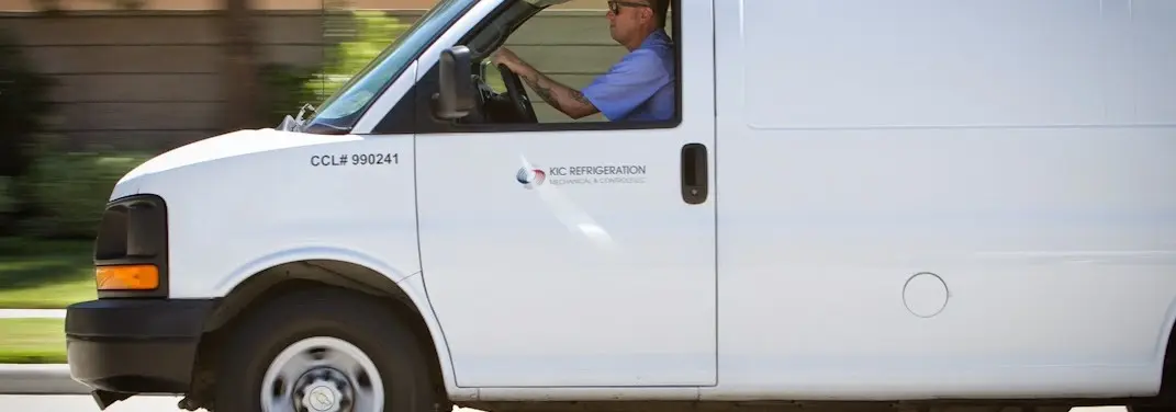 KIC Refrigeration service vehicle serving Jerome area